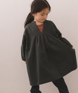 「URBAN RESEARCH DOORS」 「KIDS」長袖ワンピース 120 チャコールグレー キッズ