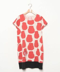 「Design Tshirts Store graniph」 Tシャツワンピース FREE レッド レディース