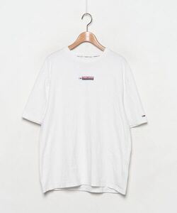 「TOMMY JEANS」 ワンポイント半袖Tシャツ S ホワイト メンズ_画像1