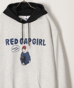 「Red Cap Girl」 プルオーバーパーカー L グレー レディース