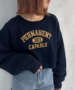 「apres jour mignon」 スウェットカットソー X-LARGE ネイビー レディース_画像1