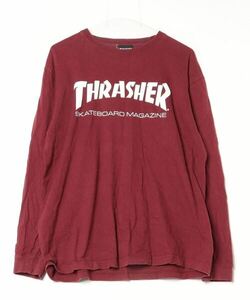 「THRASHER」 長袖Tシャツ X-LARGE ブラウン メンズ