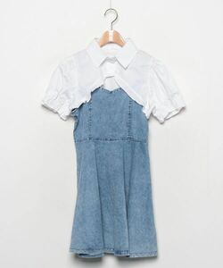 「titty＆Co. PETIT by poyo」 コンビワンピース MEDIUM ブルー レディース