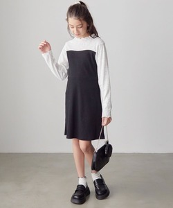 「Amourire girl」 「KIDS」長袖ワンピース 140cm ブラック キッズ