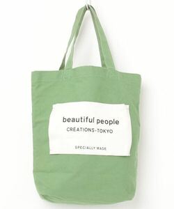 「beautiful people」 トートバッグ FREE グリーン レディース