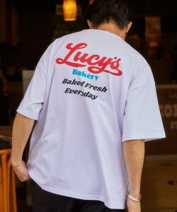 「FREAK'S STORE」 半袖Tシャツ「LUCY’S BAKERYコラボ」 LARGE ホワイト メンズ_画像1