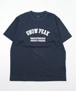 「Snow Peak」 半袖Tシャツ M ネイビー メンズ_画像1