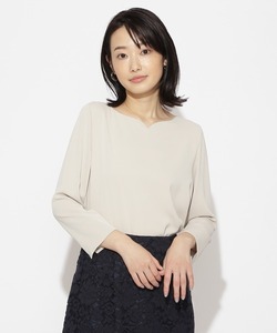 「NATURAL BEAUTY BASIC」 7分袖ブラウス SMALL グレイッシュベージュ レディース_画像1