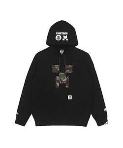 「AAPE BY A BATHING APE」 プルオーバーパーカー SMALL ブラック メンズ