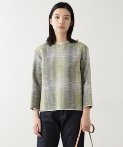 「human woman」 7分袖ブラウス MEDIUM グリーン レディース