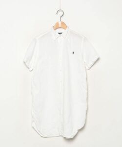 「GYMPHLEX」 刺繍半袖シャツ 14 ホワイト レディース