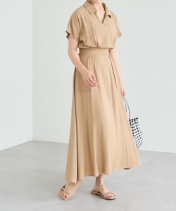 「natural couture」 半袖ワンピース FREE ベージュ レディース