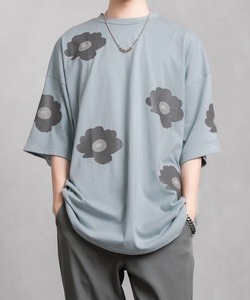 「Adoon plain」 半袖Tシャツ MEDIUM ブルー メンズ