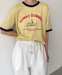 「CANAL JEAN」 半袖Tシャツ ONE SIZE イエロー レディース_画像1