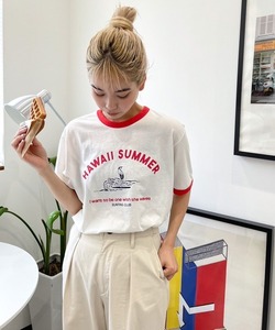 「CANAL JEAN」 「el mar」半袖Tシャツ ONE SIZE ホワイト レディース_画像1