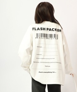 「FLASH PACKER」 長袖Tシャツ M ホワイト メンズ_画像1