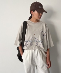 「CANAL JEAN」 「choice_cnl」半袖Tシャツ ONE SIZE サンドグレー レディース