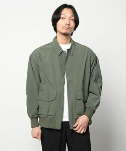 「BEAMS LIGHTS」 ジップアップブルゾン MEDIUM オリーブ メンズ