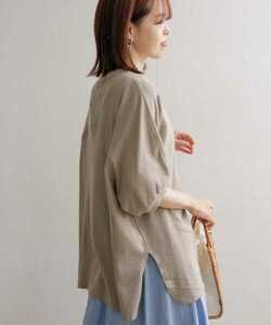 「URBAN RESEARCH DOORS」 7分袖カットソー MEDIUM ベージュ レディース