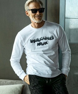 「1piu1uguale3 RELAX」 長袖Tシャツ XX-LARGE ホワイト メンズ