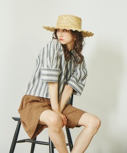 「N.（N. Natural Beauty Basic）」 7分袖ブラウス MEDIUM グレー レディース