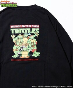 「FREAK'S STORE」 スウェットカットソー「teenagemutantninjaturtlesコラボ」 SMALL ブラック メンズ_画像1