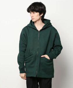 「BEAMS PLUS」 ジップアップパーカー MEDIUM グリーン メンズ