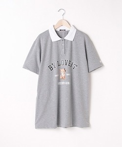 「by loveit」 「KIDS」半袖ワンピース 150cm グレー キッズ