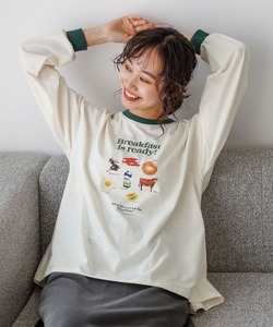 「niko and...」 長袖カットソー LARGE アイボリー レディース