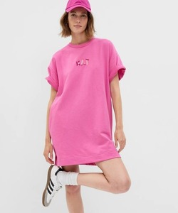 「GAP」 半袖ワンピース XX-SMALL ピンク レディース