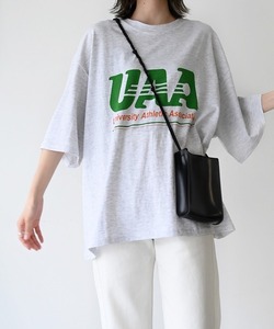 「CANAL JEAN」 半袖Tシャツ ONE SIZE グレー レディース