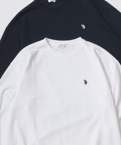 「U.S. POLO ASSN.」 スウェットカットソー L ホワイト メンズ