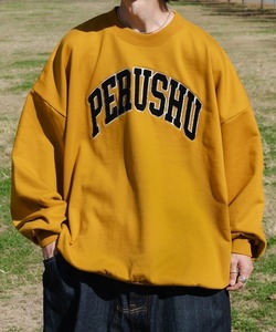 「Perushu」 スウェットカットソー LARGE イエロー メンズ