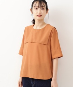 「NATURAL BEAUTY BASIC」 半袖ブラウス MEDIUM キャメル レディース_画像1