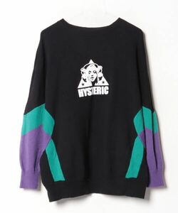 「HYSTERIC GLAMOUR」 ドルマンスリーブニット FREE ブラック レディース