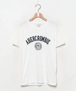 「Abercrombie&Fitch」 刺繍半袖Tシャツ X-SMALL ホワイト メンズ