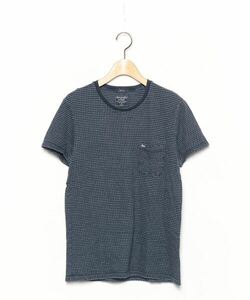 「Abercrombie&Fitch」 ボーダー柄半袖Tシャツ X-SMALL ネイビー メンズ