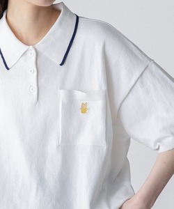 「BONLECILL」 半袖ポロシャツ FREE オフホワイト レディース