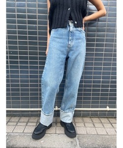 「BLACK BY MOUSSY」 加工デニムパンツ 26inch ブルー レディース