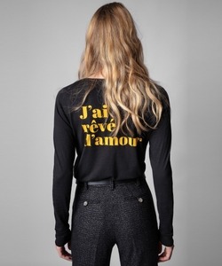 「ZADIG&VOLTAIRE」 長袖カットソー S ブラック レディース_画像1