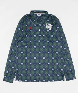 「FILA GOLF」 長袖ポロシャツ LL ネイビー メンズ