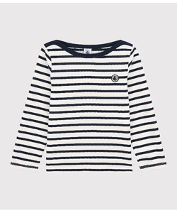 「PETIT BATEAU」 「KIDS」長袖カットソー 4YEAR ネイビー キッズ_画像1