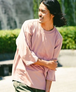 「BAYFLOW」 7分袖Tシャツ LARGE ピンク メンズ