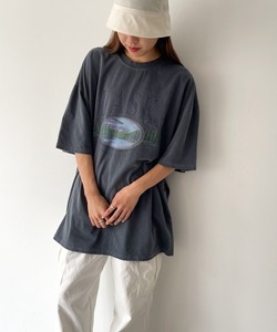 「CANAL JEAN」 半袖Tシャツ ONE SIZE ネイビー レディース