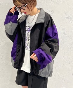 「apres jour mignon」 ナイロンブルゾン X-LARGE ブラック系その他 レディース