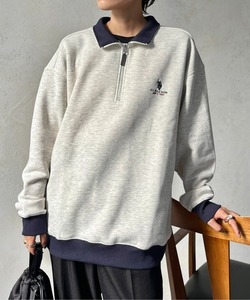 「U.S. POLO ASSN.」 スウェットカットソー LARGE アイボリー メンズ