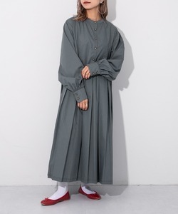 「kutir」 長袖ワンピース MEDIUM サックスブルー レディース