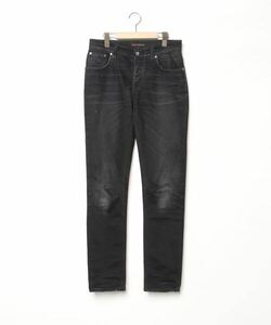 「Nudie Jeans」 加工スキニーデニムパンツ 31inch ブラック メンズ