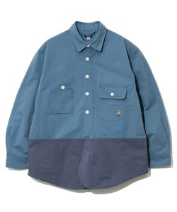 「go slow caravan」 長袖シャツ LARGE ブルー メンズ