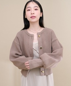 「natural couture」 ニットカーディガン FREE モカ レディース